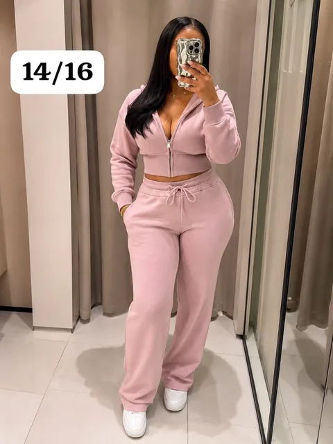 Quality Peach Double Waist Lounge Wear Tracksuit