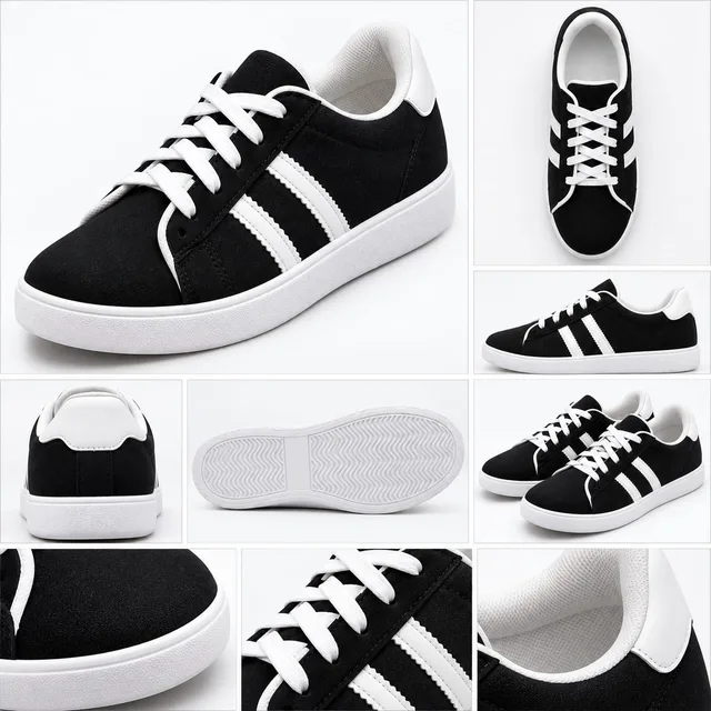 Taiyu Suede Sneaker Black Stripped