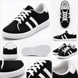 Taiyu Suede Sneaker Black Stripped