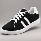 Taiyu Suede Sneaker Black Stripped — image 2