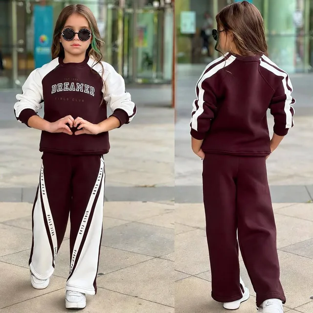 2pc wide leg warm dreamer track set
