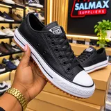 Converse Leather Double Sole New Design - Black